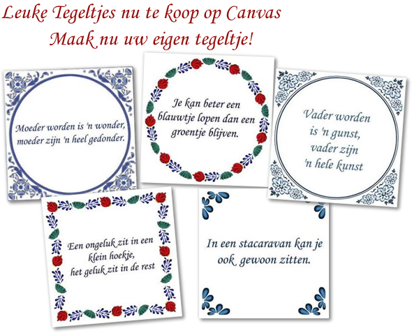 Tegeltje op Canvas